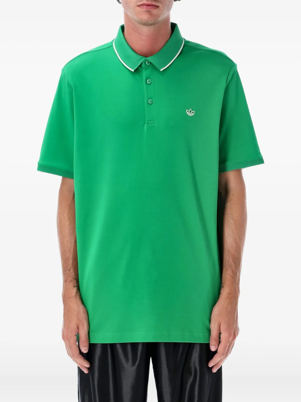 

Рубашка-поло Twistknit Trefoil adidas, зеленый