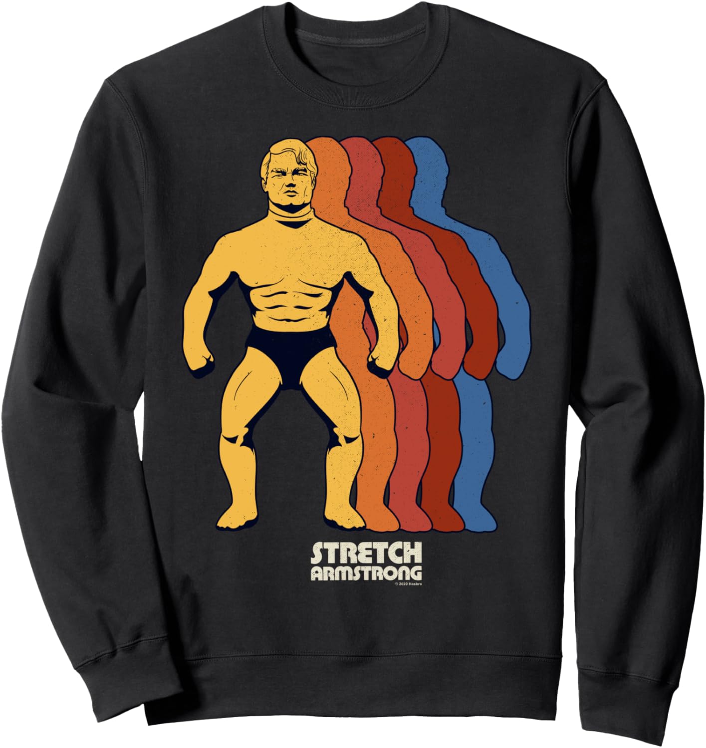 

Толстовка Stretch Armstrong Retro Superhero Silhouette Stack Logo, черная, Черный, Толстовка Stretch Armstrong Retro Superhero Silhouette Stack Logo, черная