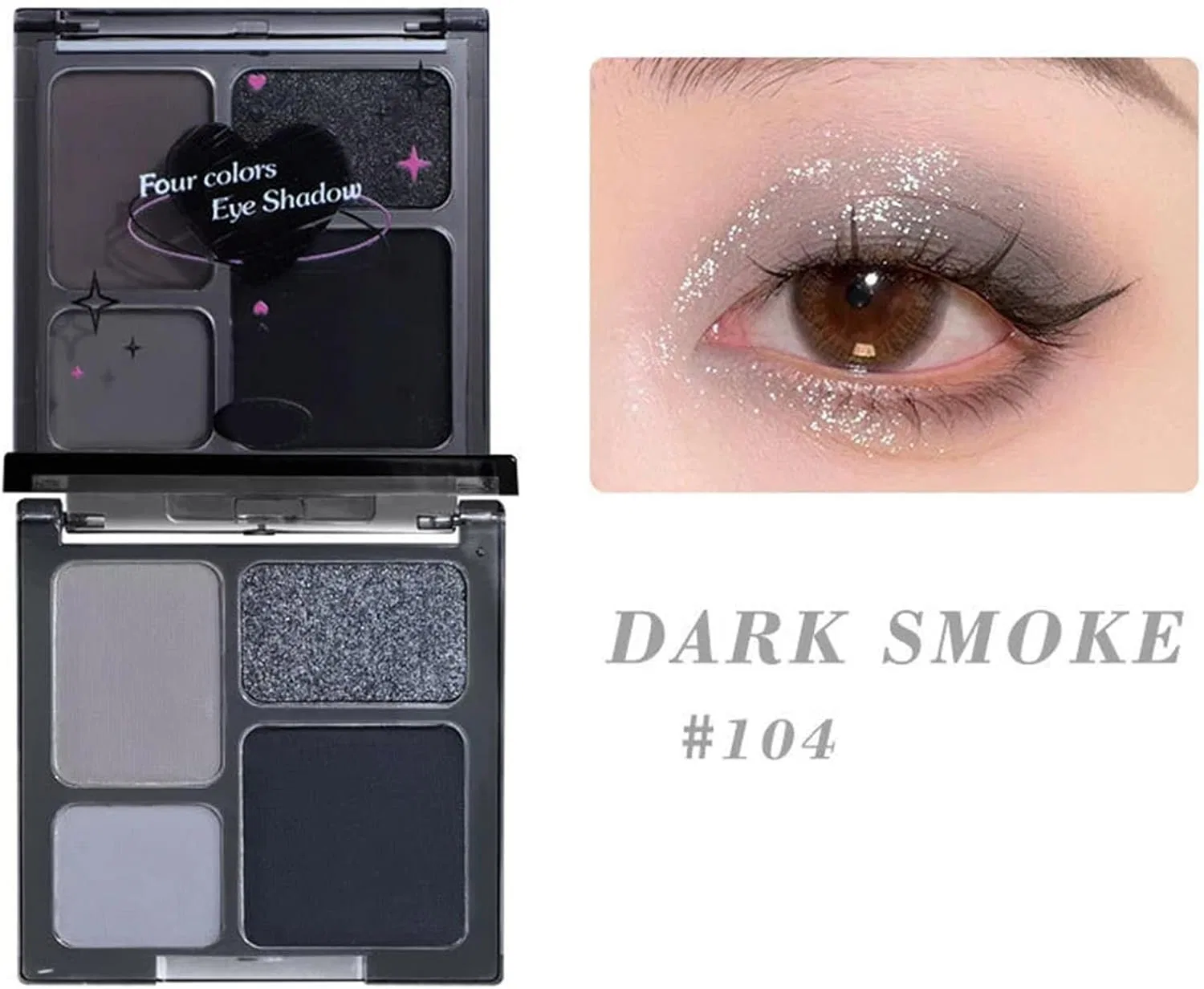 Тени для век Smoky Eyeshadow Palette Gothic Black Generic, 1 шт. — фото 2