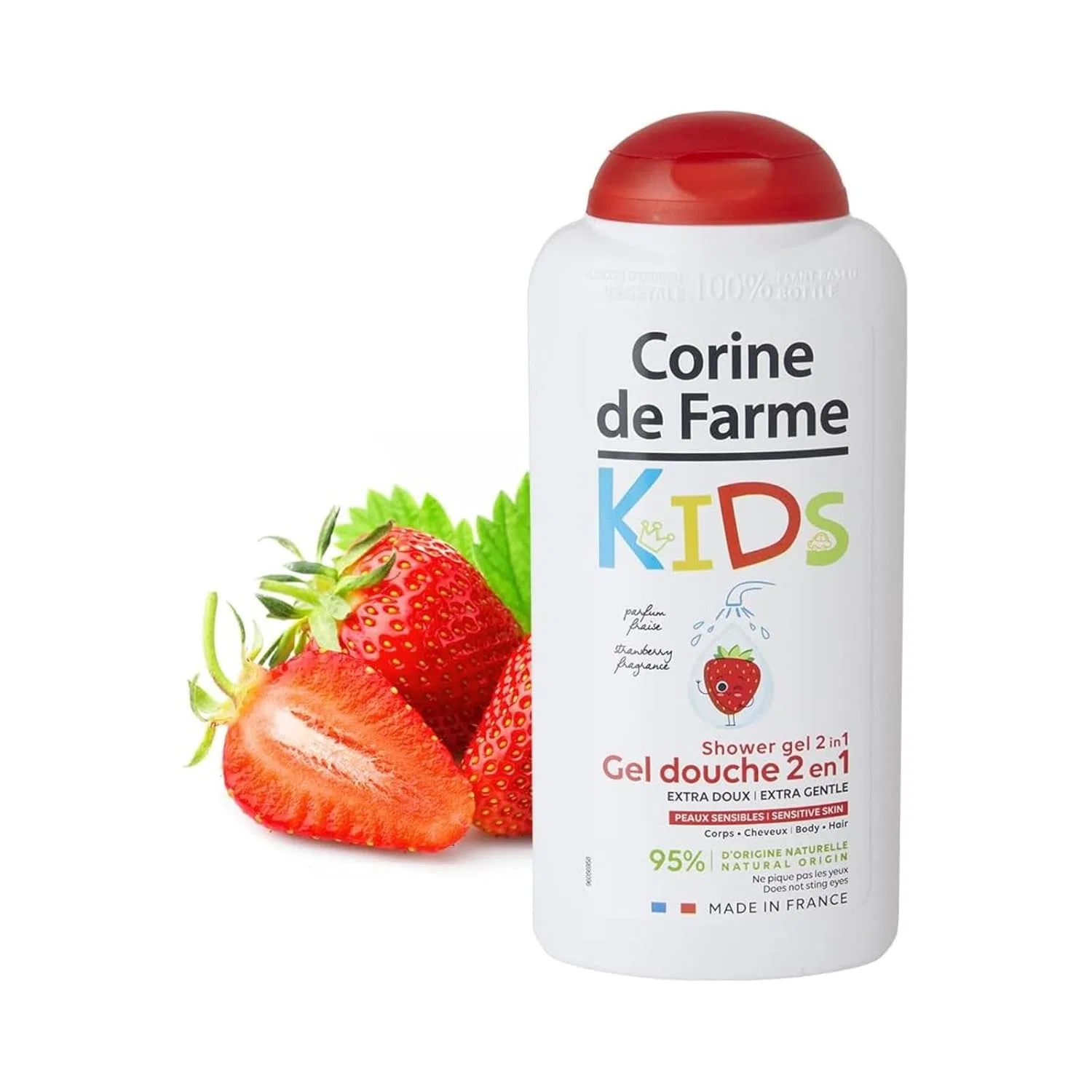 Детский гель для душа 2-в-1 Corine de Farme Kids с ароматом клубники 300 мл Corine De Farme — фото 4