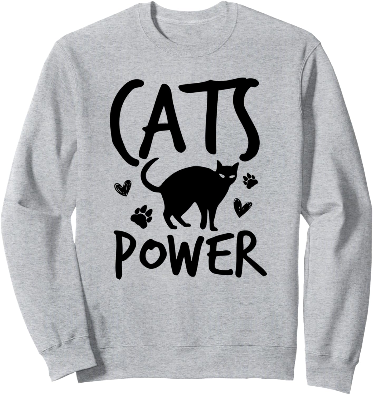 

Cats Power - Забавная толстовка для любителей кошек, серая, Серый, Cats Power - Забавная толстовка для любителей кошек, серая