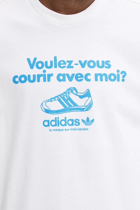 Хлопковая футболка GRFX TEE Adidas Originals, бежевый — фото 3