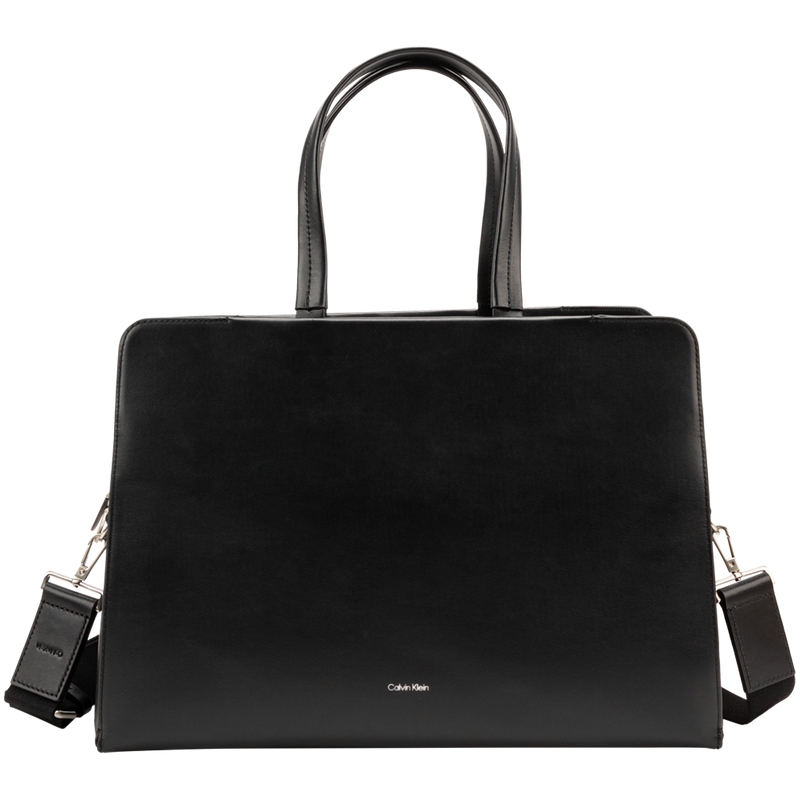 

CALVIN KLEIN Кожаная женская сумка через плечо среднего размера с одним ремнём Space Black, BAE-Space Black
