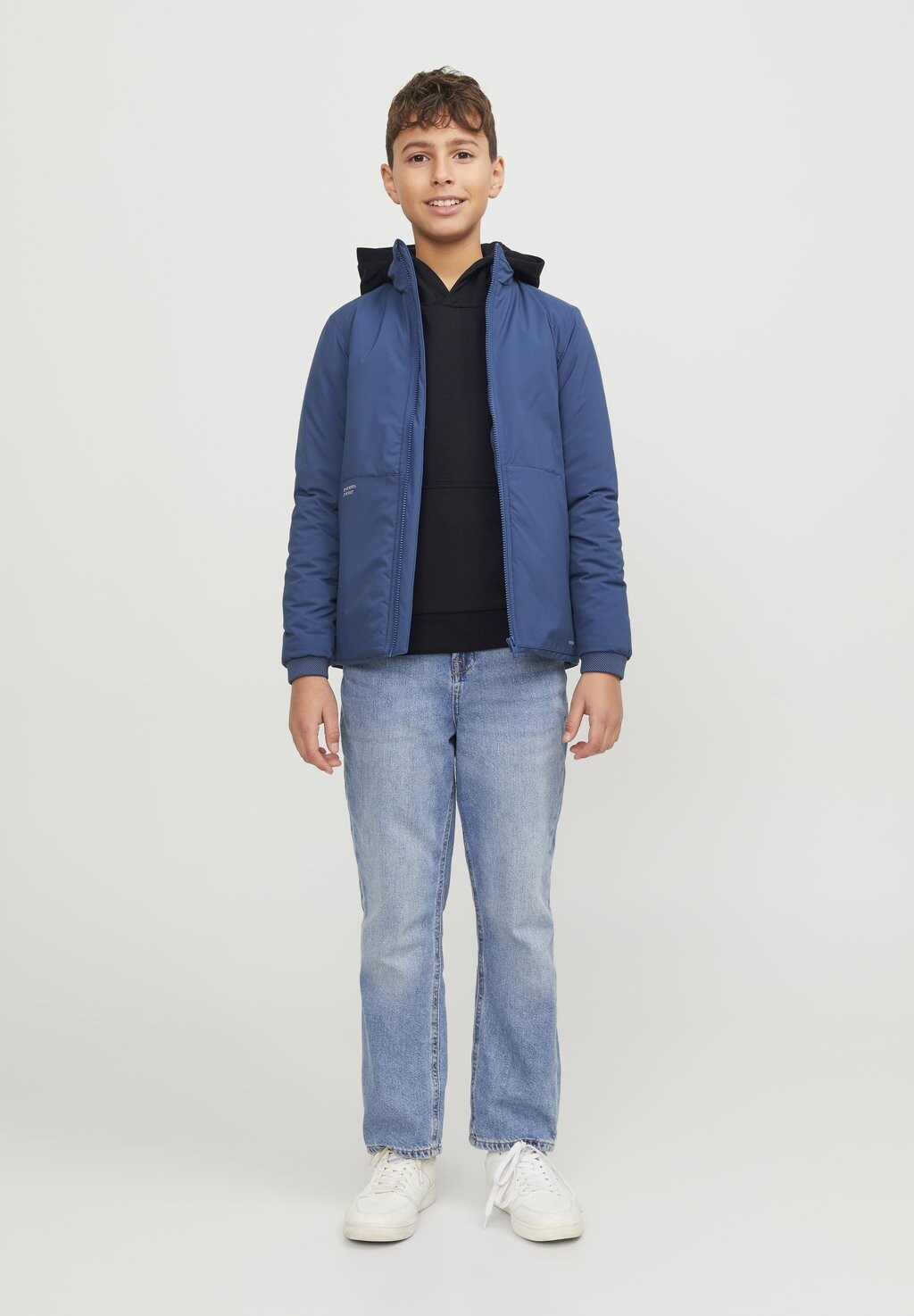 Толстовка JJEBRADLEY HOOD Jack & Jones Junior, цвет black — фото 2