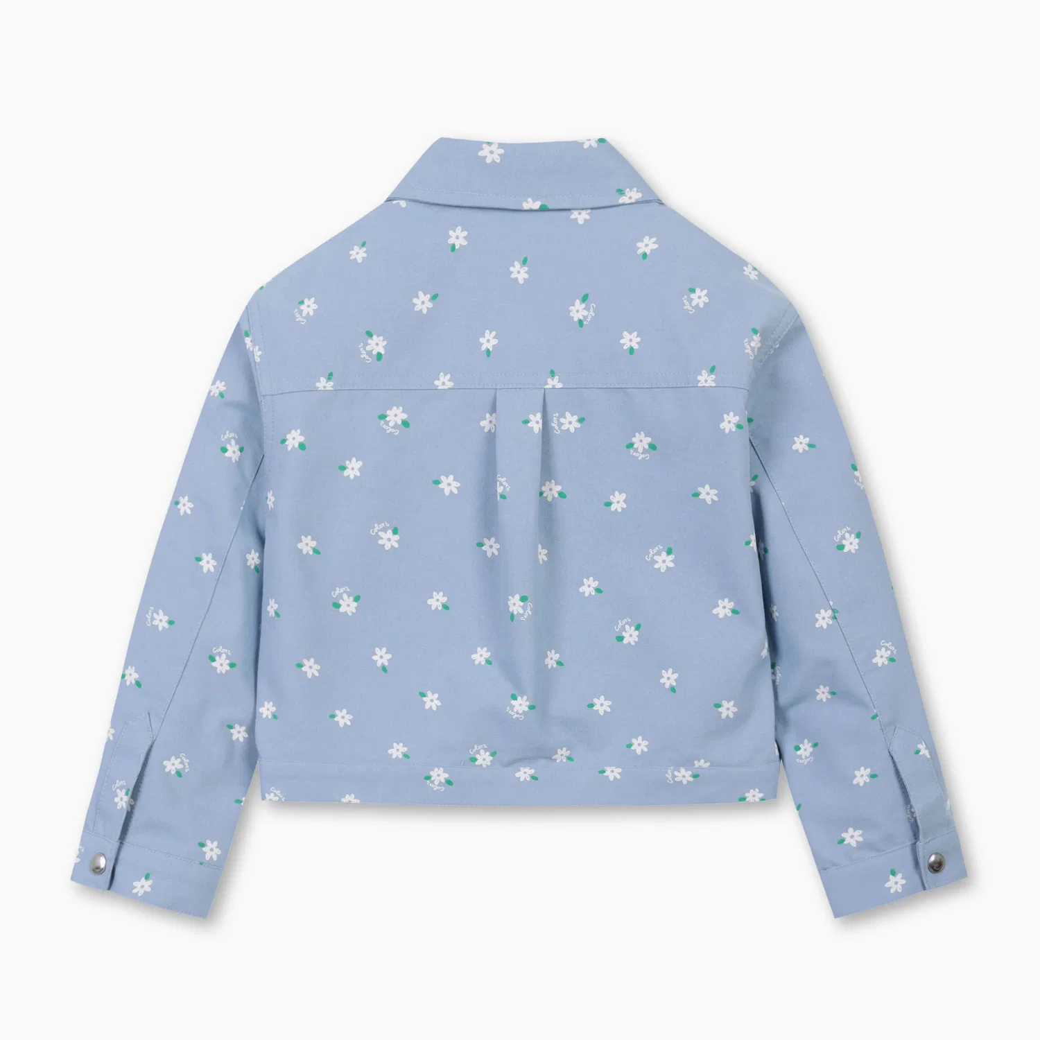 Детская джинсовая куртка Daisy Garden, синяя, от Benetton Kids — фото 2