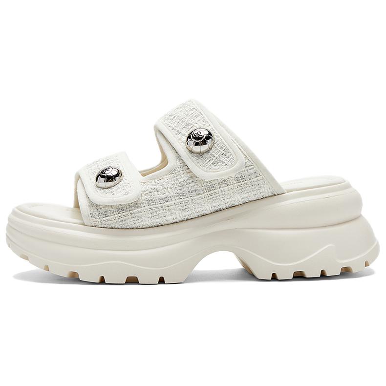 NINE WEST Женские слайдеры экрю, цвет Ecru