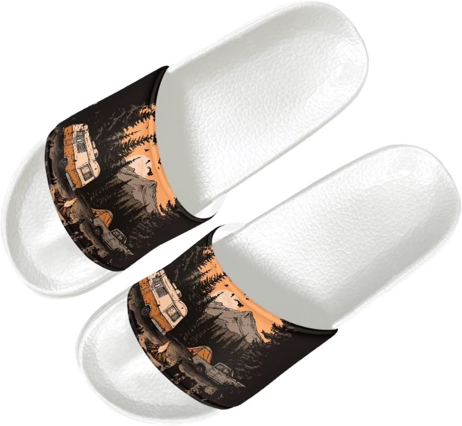 

Мужские шлепанцы Quxjehoe, быстросохнущие для душа, противоскользящие, легкие, модные летние сандалии, размеры США 5-14, Camp