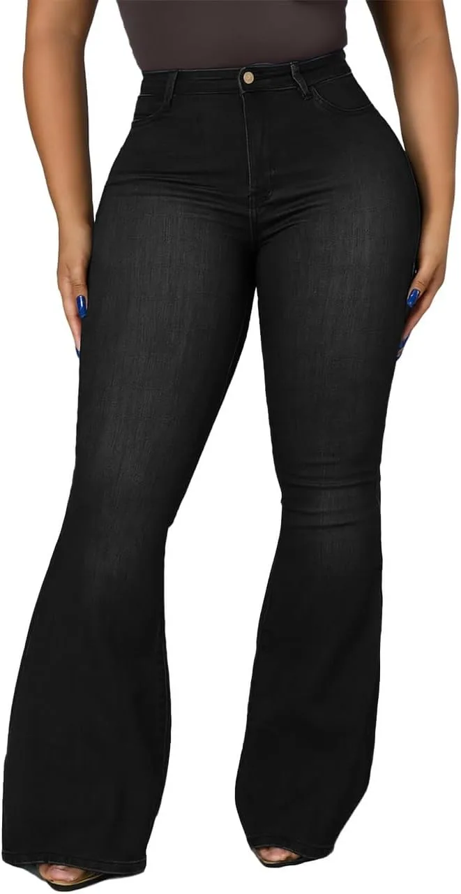 

Женские джинсы Bell Bottom Flared Stretchy BubFee