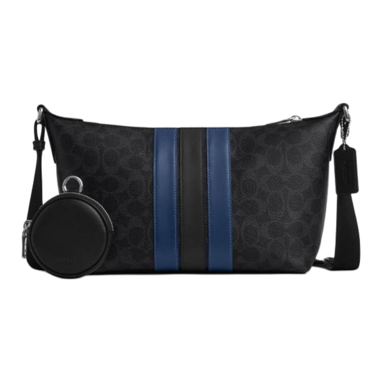 

COACH Искусственная кожа, мужская черная сумка через плечо, маленькая