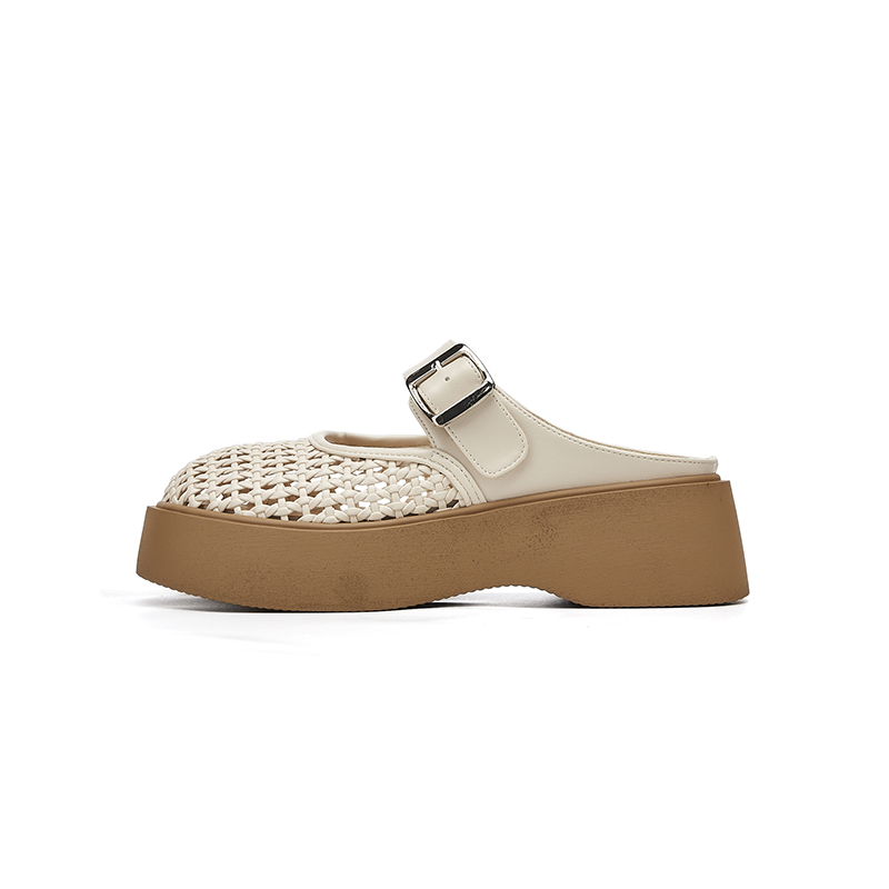 DAPHNE Кожаные мокасины с пэчворком женские бежевые, цвет Beige