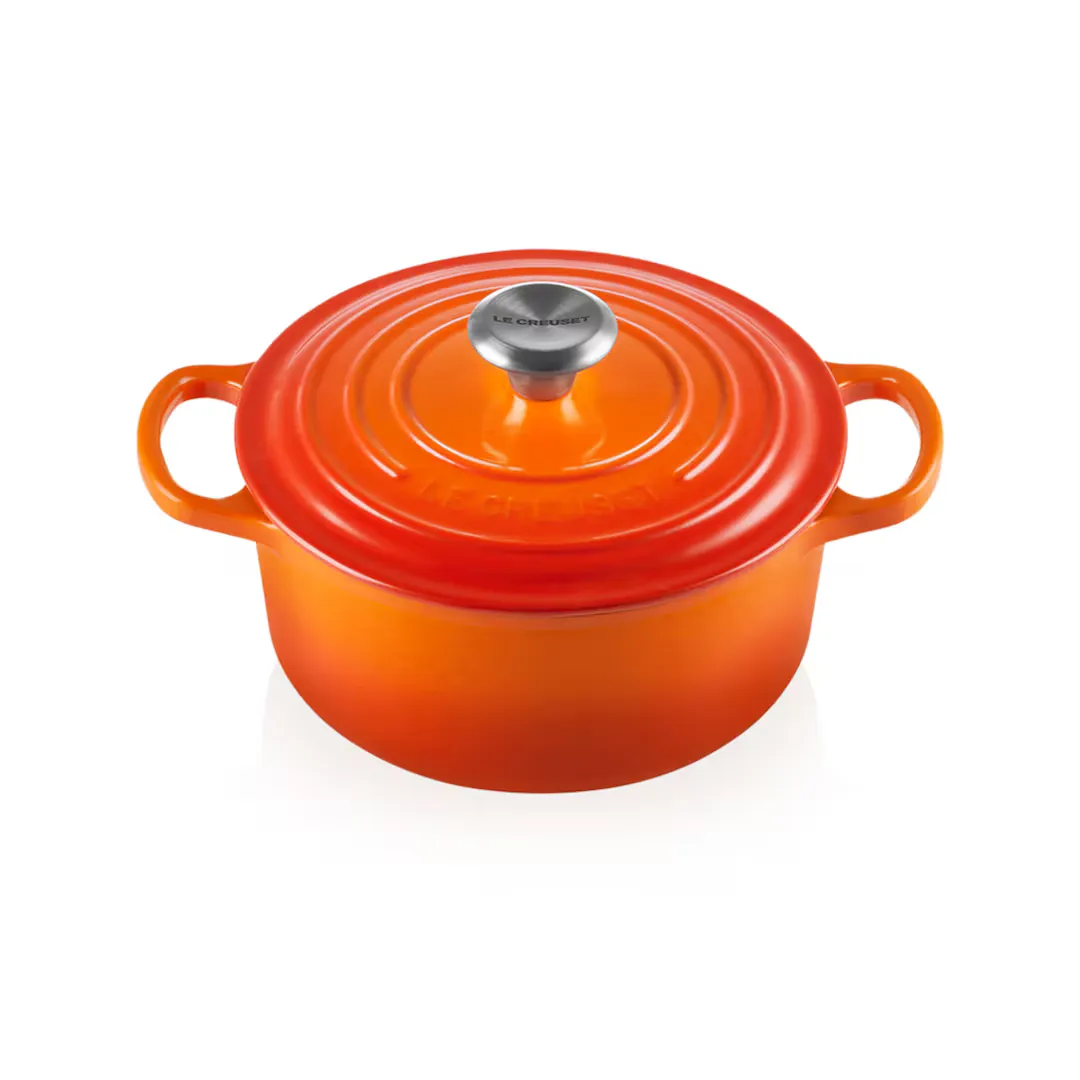 

Кокотка чугунная круглая Le Creuset, апельсин