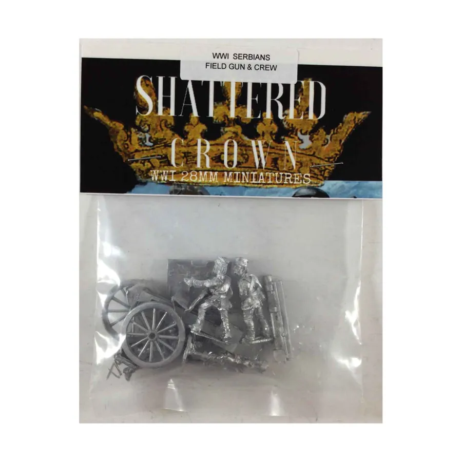 

Сербская полевая пушка и экипаж, WWI Shattered Crown Miniatures - Serbian (28mm)