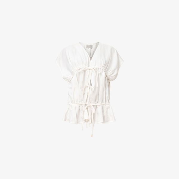 

Топ Allsaints Remy с завязками спереди, белый