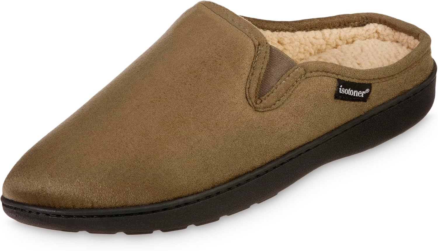 

Мужские тапочки Isotoner Indoor/Outdoor Vincent из микрозамши с мемори-фоамом, Loden