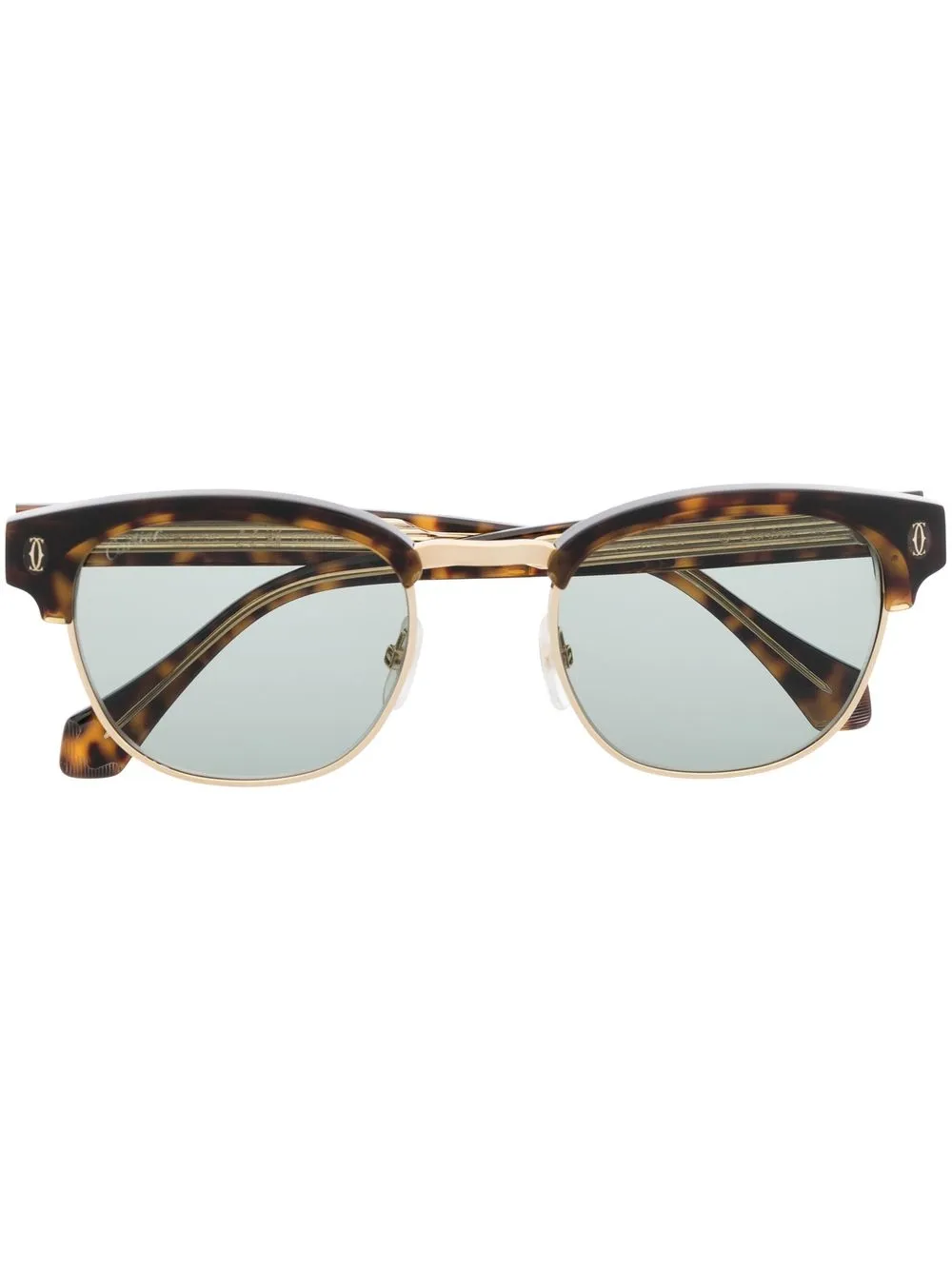 

Солнцезащитные очки черепаховой расцветки Cartier Eyewear, коричневый