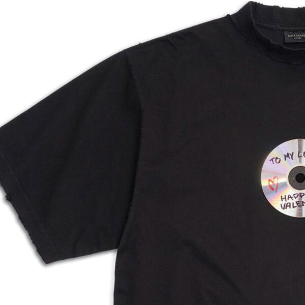 Футболка to my love t-shirt 'black' Balenciaga, черный — фото 4