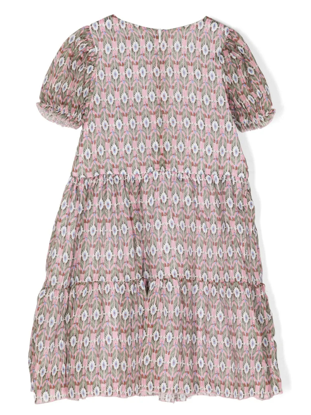 Ярусное платье с геометричным принтом Aigner Kids, мультиколор — фото 2
