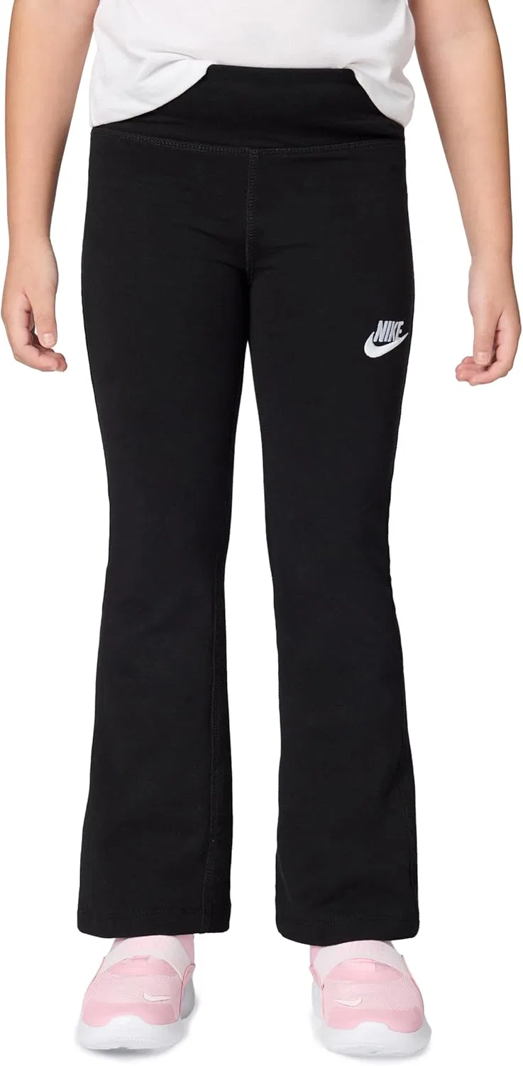 Леггинсы для девочек Nike Classic с высокой талией, Black/White