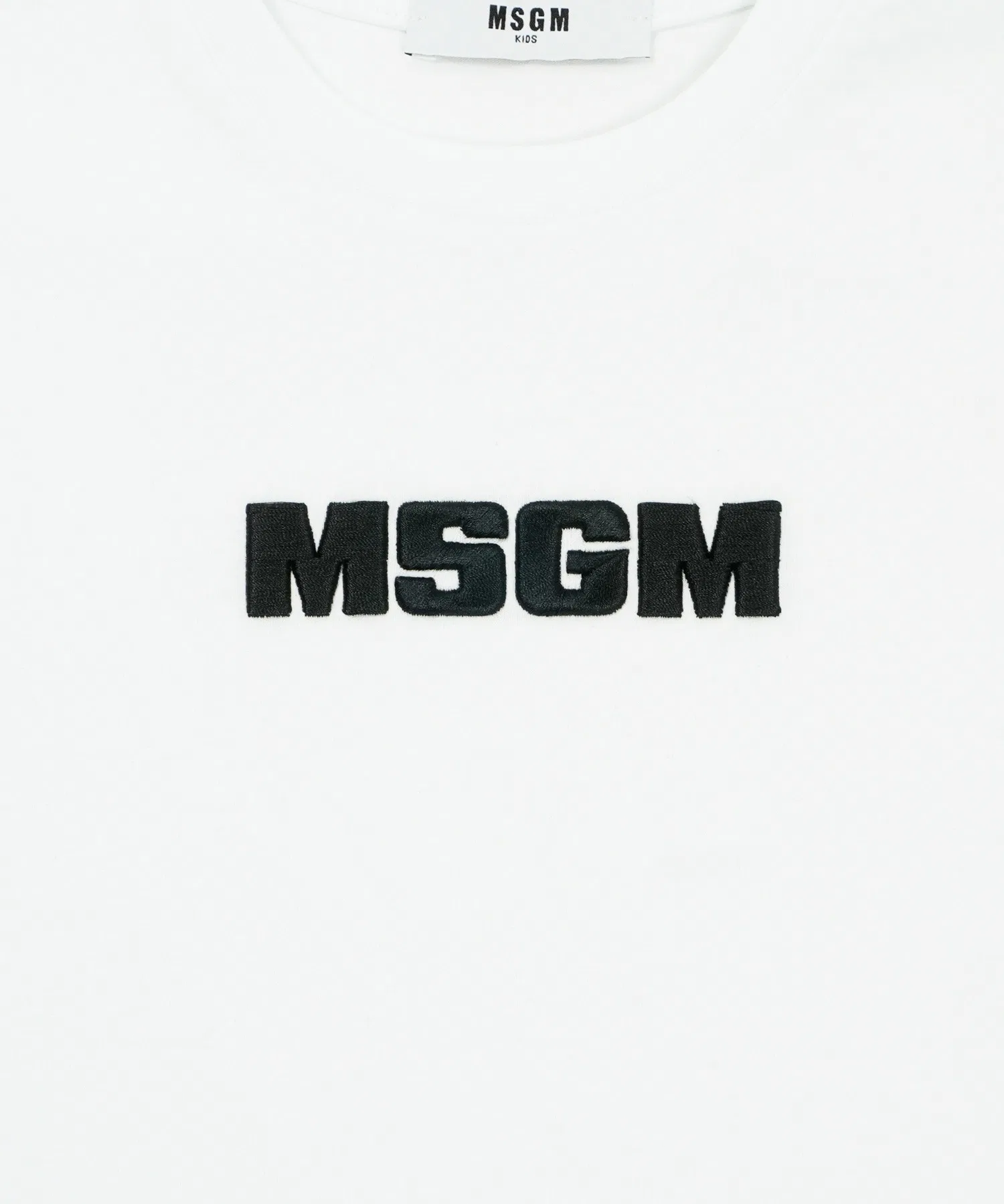 Детская футболка MSGM KIDS с вышивкой кубического логотипа — фото 3