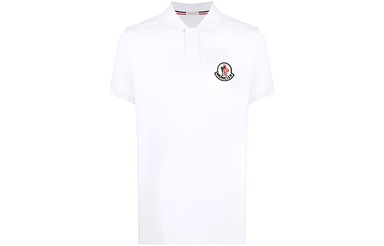 

Футболка поло мужская белая Moncler