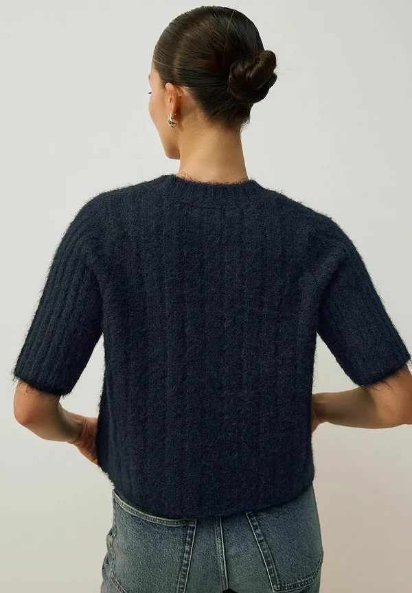 Футболка с круглым вырезом и принтом, стандартного кроя Next, Navy Blue Gem — фото 3