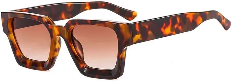 

Ретро-классические солнцезащитные очки для женщин и мужчин, модные винтажные солнцезащитные очки в современной женской и мужской оправе с защитой от УФ-излучения HYYZZC, Leopard Tea