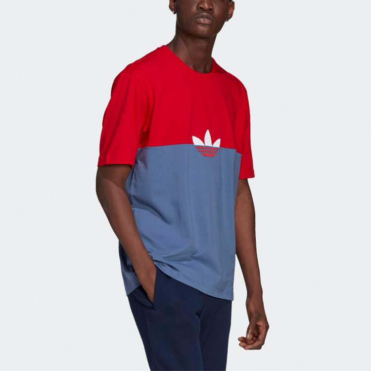 Футболка мужская ADICOLOR сине-красная, цвет блок Adidas Originals, красный — фото 4