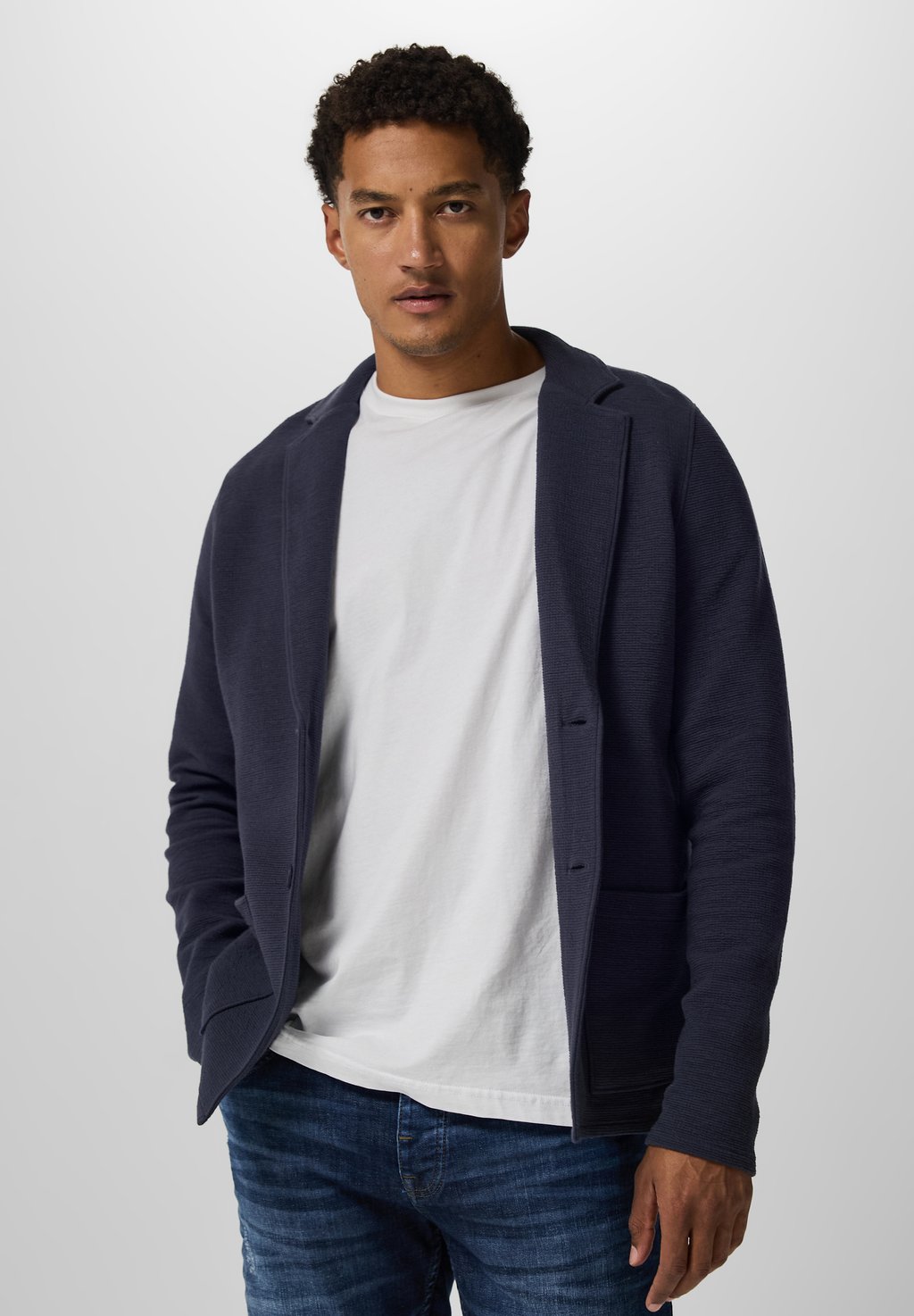 

Кардиган MIT STRUKTUR - Blazer jacket Street One MEN, темно-синий
