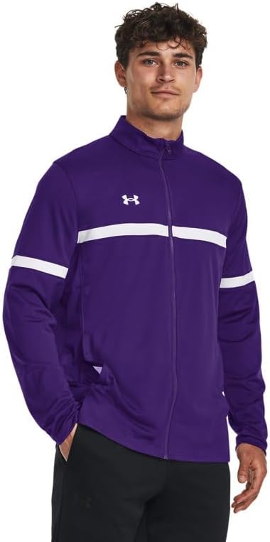

Толстовка Under Armour Team Knit мужская, с молнией, для разминки, Purple/White