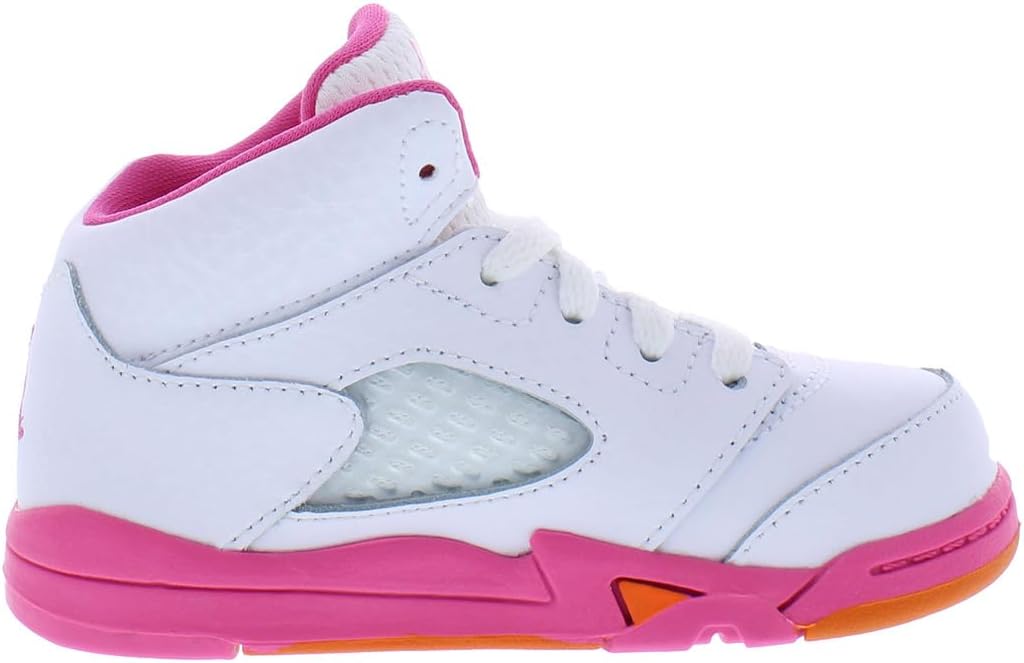 Кроссовки Nike Air Jordan 4 Retro для мальчиков, белый/оранжевый — фото 2