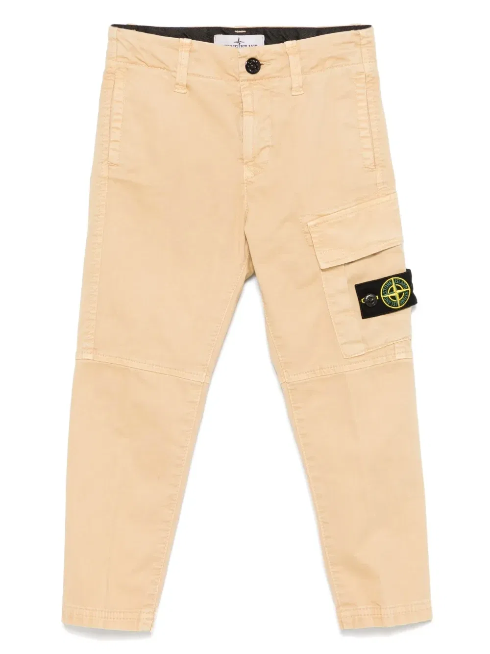 Твиловые брюки карго Stone Island Junior, бежевый