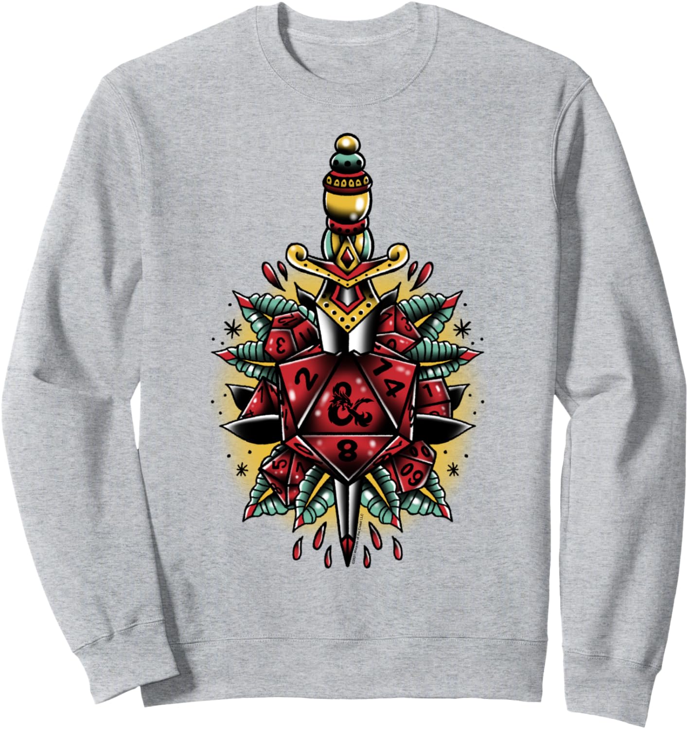 

Толстовка в стиле татуировки с кинжалом и игральными костями из Dungeons & Dragons, серая, Серый, Толстовка в стиле татуировки с кинжалом и игральными костями из Dungeons & Dragons, серая