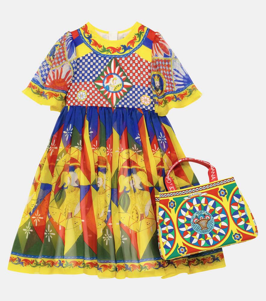 Печатное платье из шелка Dolce&Gabbana Kids, Frigo 20 Stampa — фото 2