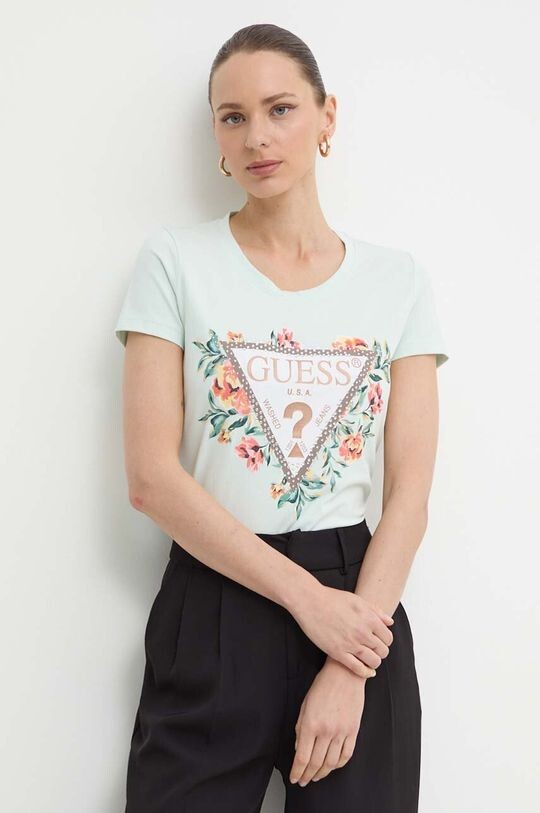 

Футболка Guess, бирюзовый