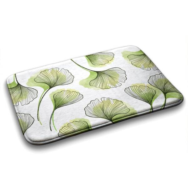

Коврик для ванной Tulup Ginkgo-Blätter, 75x1x75 см, белый