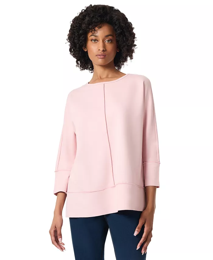 

Женский укороченный трикотажный топ 3/4 Serenity Knit Jones New York, розовый