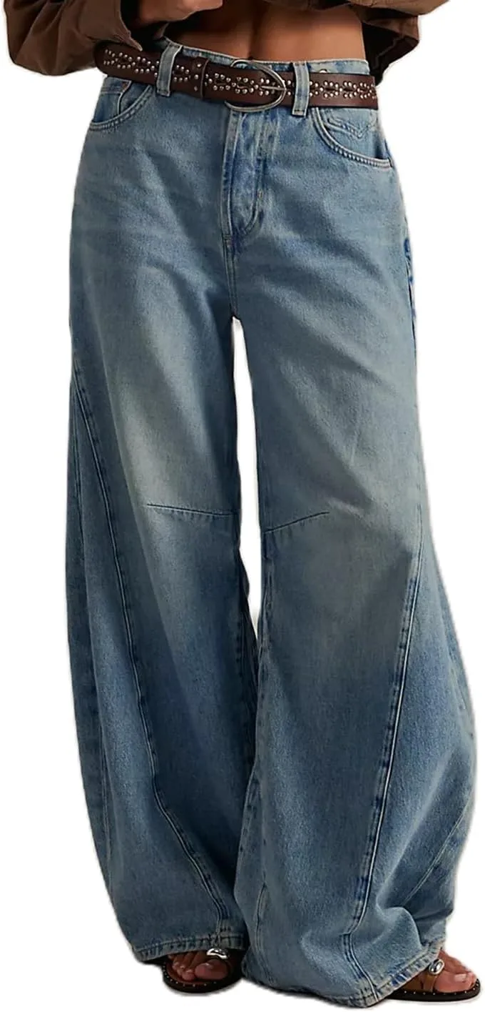 

Женские низкие карго джинсы Lotus Tube широкие мешковатые брюки Hulpvktsgiq