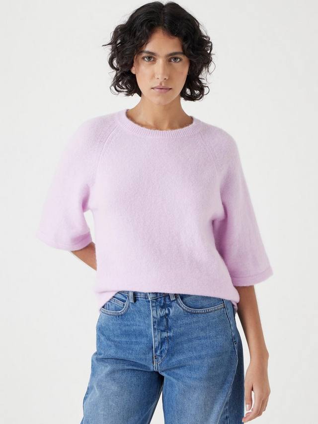 

Футболка lucia из богатой шерсти и трикотажа HUSH, цвет Soft Lilac