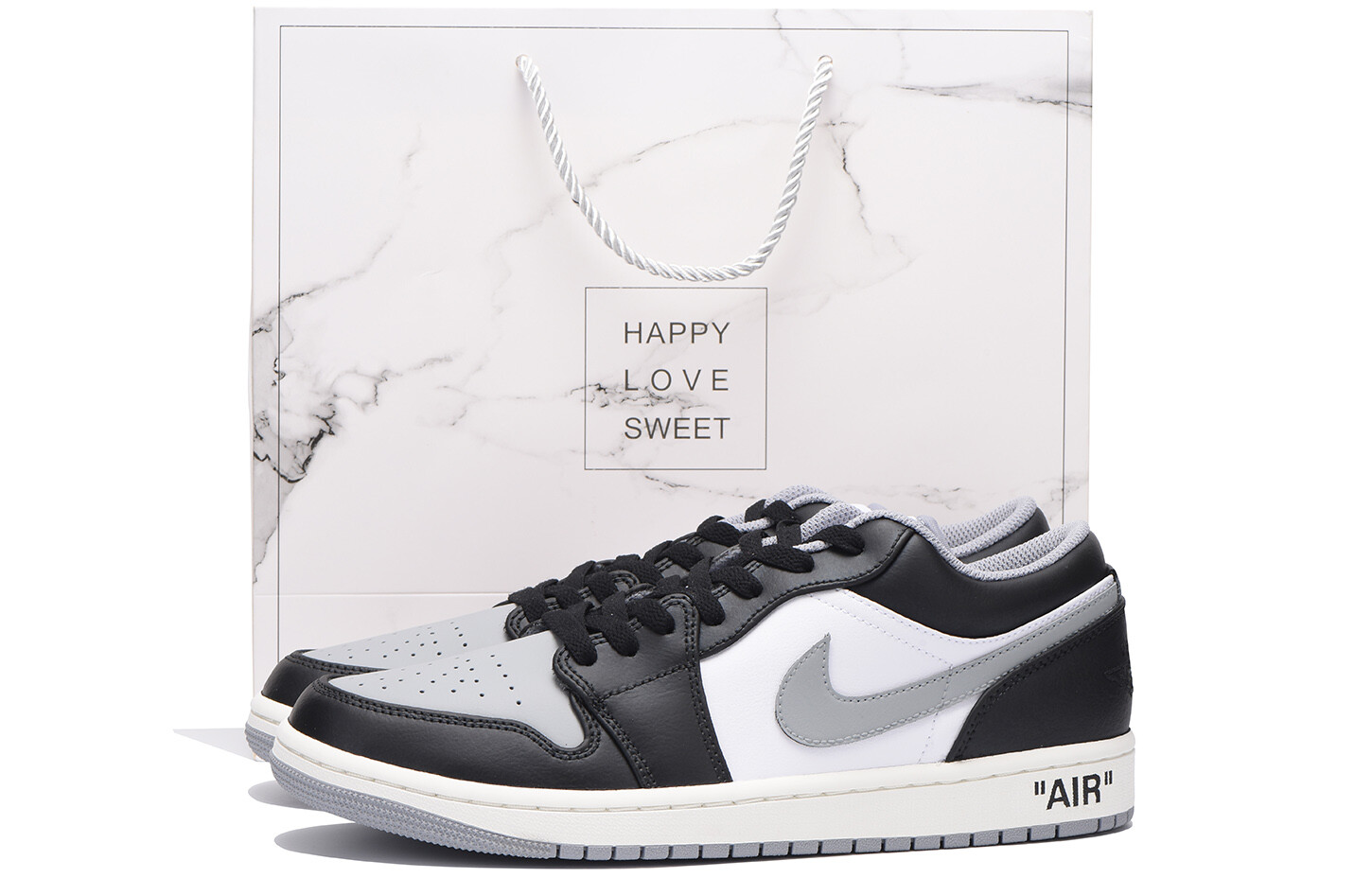 

Кроссовки Air Jordan 1 Vintage Basketball Shoes Men Low-top Dark Gray, светло-серый