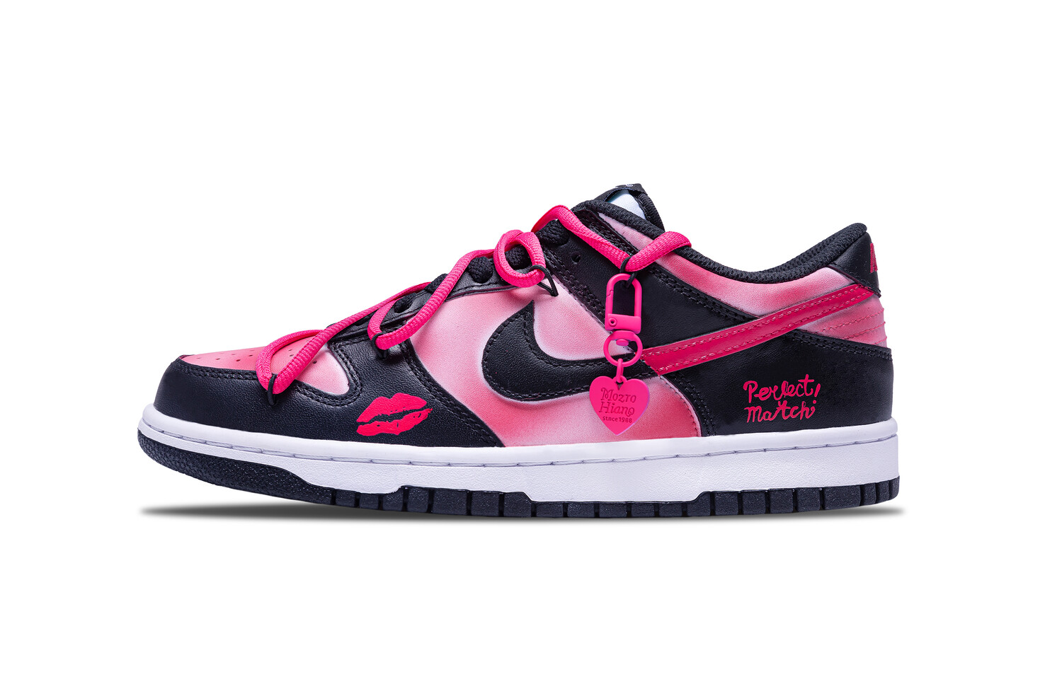 

Кроссовки Nike Dunk Skateboarding Shoes Women's Low-top Black, розовый