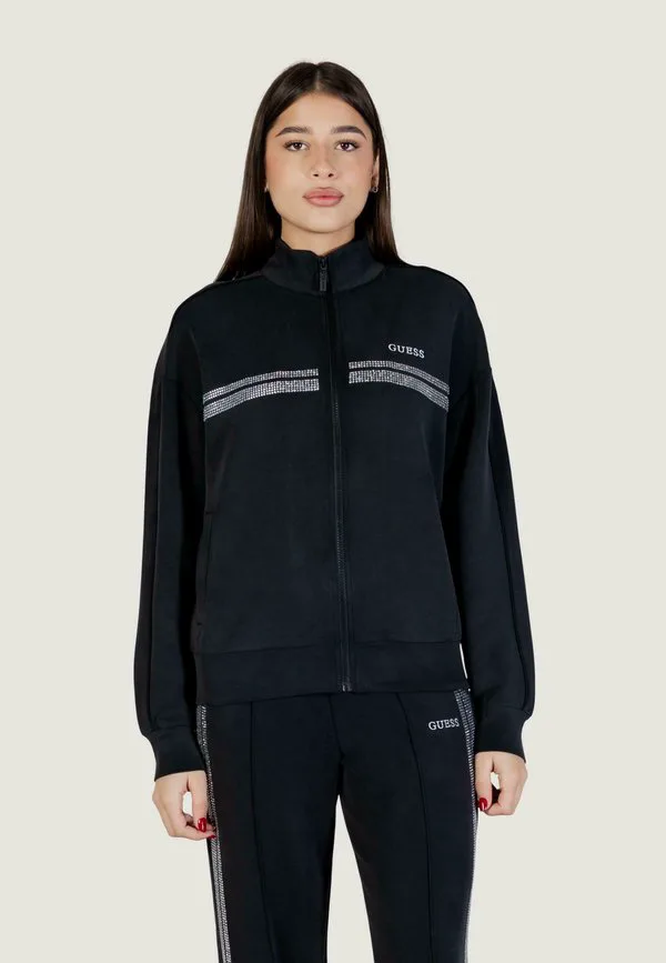 

Толстовка berthe с высоким воротником и застежкой-молнией Guess, Black, Черный, Толстовка berthe с высоким воротником и застежкой-молнией Guess, Black