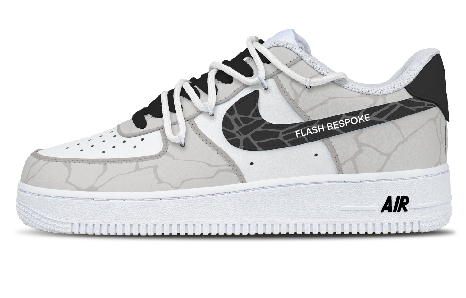 

Air Force 1 Cracked Wing Low top Skateboard Shoes мужские серый белый черный Nike, черный белый серый