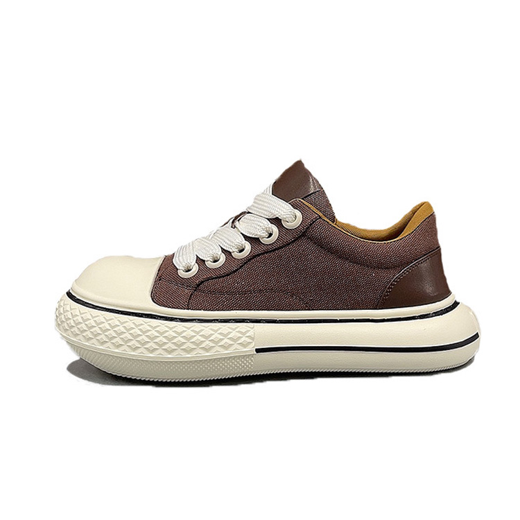 

SENJIALUO Мужские низкие скейтерские кроссовки для увеличения роста с противоскользящей подошвой, устойчивые к истиранию и дышащие, цвет кофе, цвет Coffee