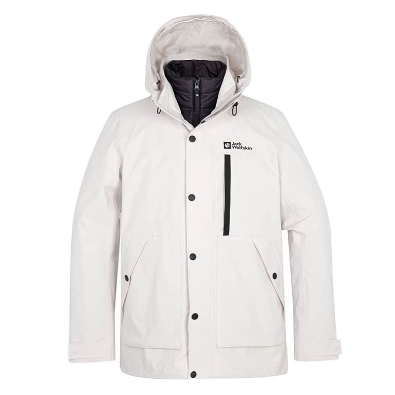 

JACK WOLFSKIN Ветровка мужская непромокаемая утепленная, Pearl White/5062