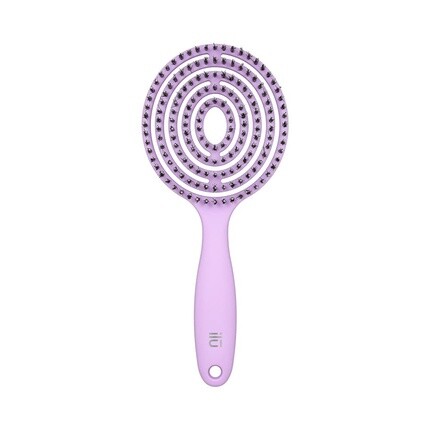 

T4B Ilu Lollipop Candy Purple Профессиональная круглая легкая распутывающая расческа для влажных и сухих волос Разработана для профессиональных парикмахеров Красочная щетка, Tb Tools For Beauty