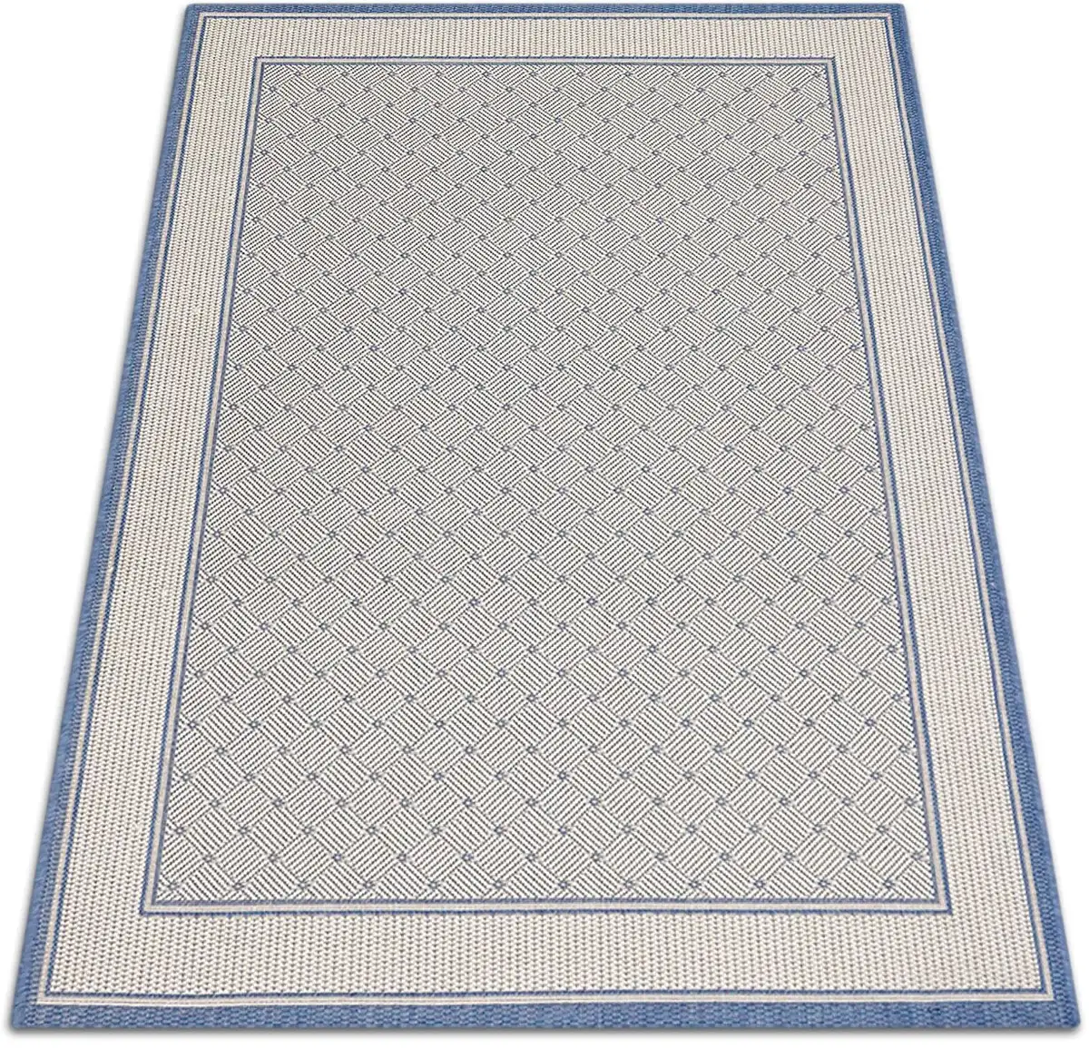 

Ковер Андас "Фаберг", прямоугольный, плоского переплетения, имитация сизаля, с каймой, легкий в уходе, Сканди Andas 80х150 см, синий