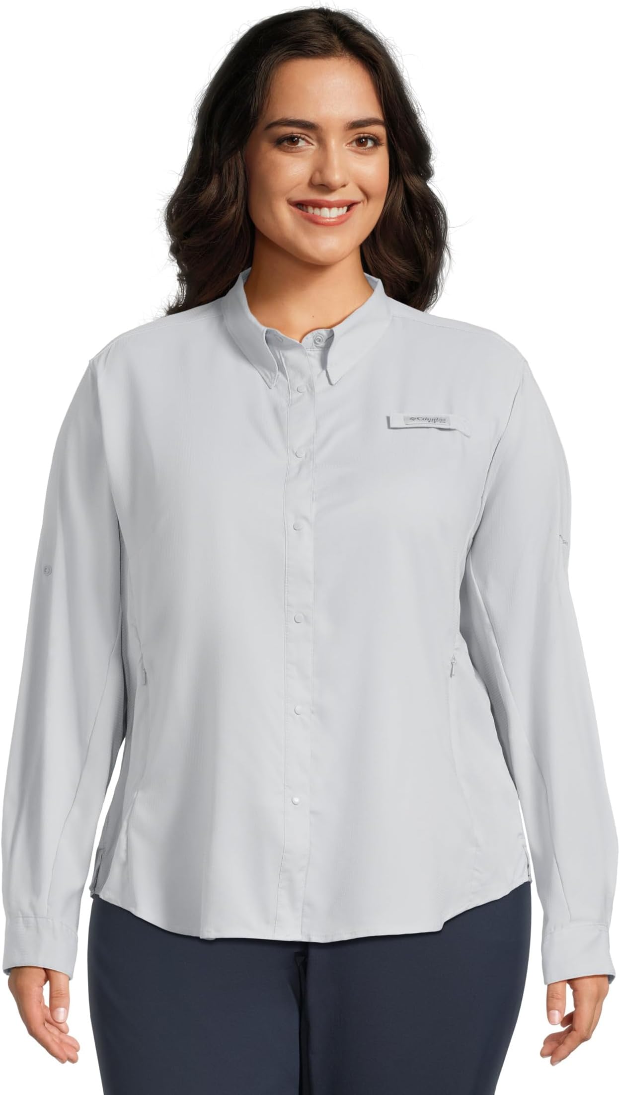 

Женская рубашка Tamiami II L/S больших размеров Columbia, Cirrus Grey