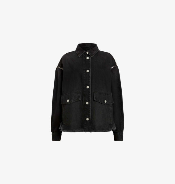 

Джинсовая куртка Hettie с заклепками Allsaints, черный