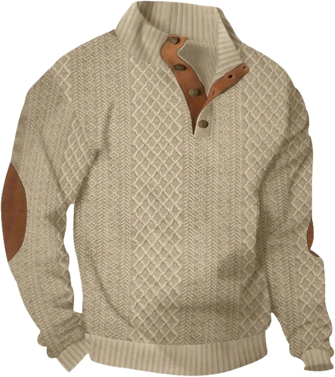 

SOLY HUX мужской вязаный пуловер с длинным рукавом и стойкой