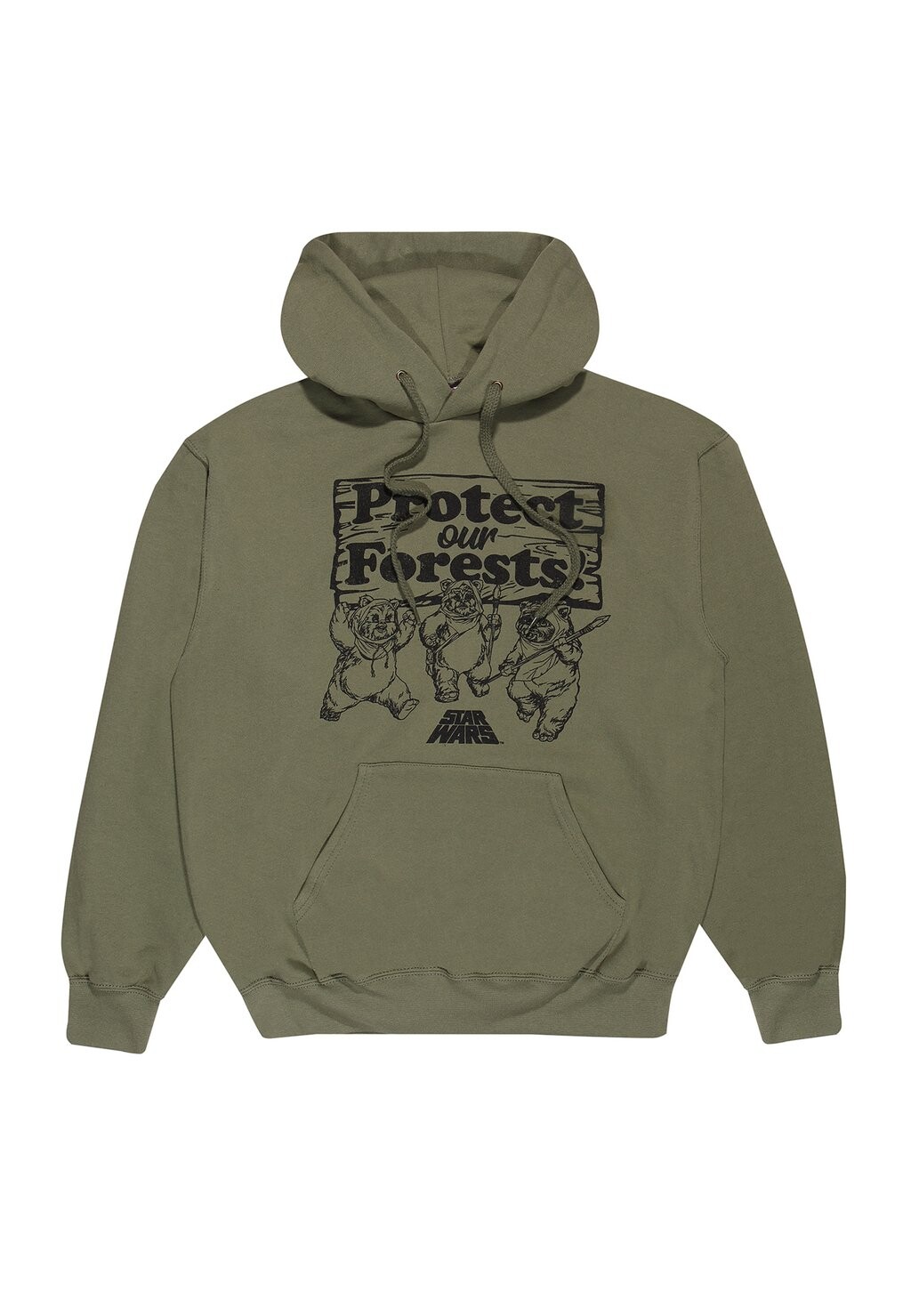 

Толстовка с капюшоном STAR WARS PROTECT OUR FORESTS Henry Tiger, оливковый
